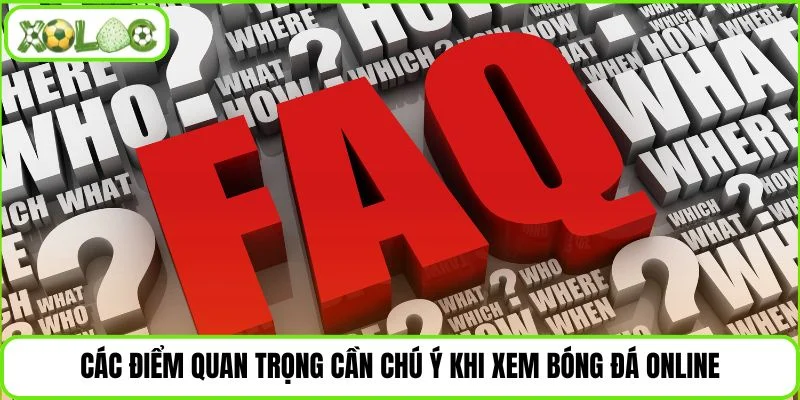 Lưu ý quan trọng khi xem trận đấu trực tuyến