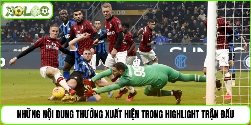 Các tình huống nổi bật trong video trận đấu